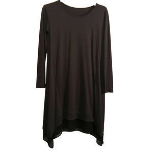 Allsaints Womens Arya LS Dress Tunic Asymmetrical Long Sleeve Gray size S